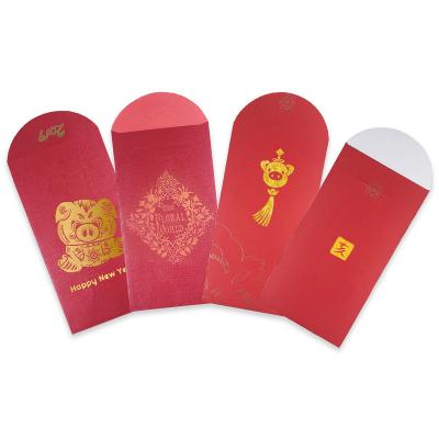 China Custom Recycled Red Gift Envelope China Supplier Materials Bao Hong Package Red Package Gift Envelope for sale