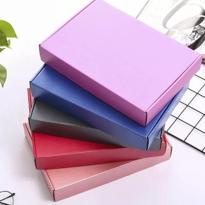 China Recycled Materials Logo Custom Cardboard Craft Paper Box Colorful Clothing Clothing Shoes Packaging Shipping Aircraft Corrugated Paper Boxes for sale