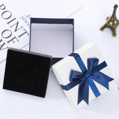 China Luxury Recyclable Custom Jewelry Paper Packaging High End Gift Boxes With Ribbon Bow for sale