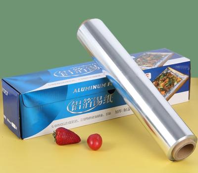 China Disposable Silver Aluminum Foil Roll Wrapping Paper Tin Foil Food Wrap Foil Paper Wapping Paper for sale