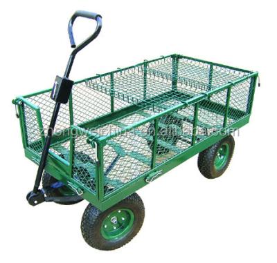 China High Quality120KG Professional Motors Power Tool OEM Mesh Foldable Steel Garden Tool Cart /garden Hand Cart for sale