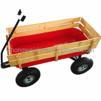 China Strong Hot Sale Wooden Children Garden Big Foot Cart TC1801 for sale