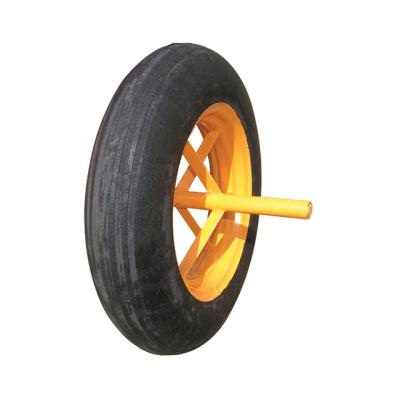 China Transportation Pu Polyurethane Foam Solid Rubber Tire 4.00-8 Spoke Wheels for sale