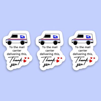 China Cartoon Sticker Customized Vinyl Thank You Postman USPS Sticker Decal Mailbox Post Office Decal USPS Post Office Marks Mail Carrier Appreciation Sticker for sale