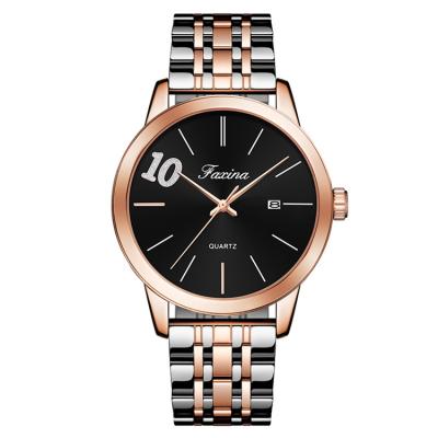 China Automatic date man rose gift stainless steel couples quartz watch jewelry valentine wristwatches for couples for sale