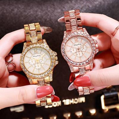 China Fully Iced Out Hand Watches Diamond Unisex Luxury Hip Hop Iced Out Watch Set For Women for sale