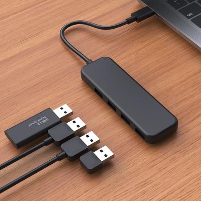 China 4 Ports Portable USB HUB USB-A 3.0 Hub USB 5Gbps Compact For Mac Laptop Notebook Desktop PC Computer BH4090A for sale