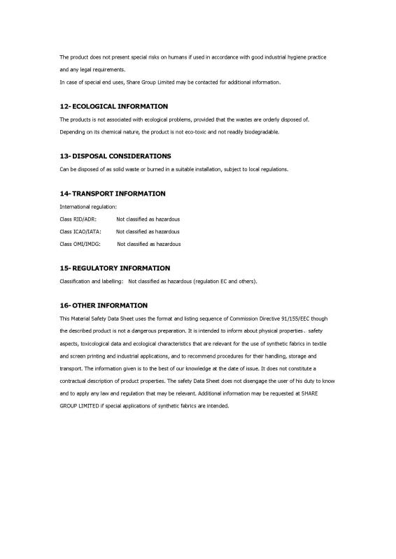 MSDS - Share Group Limited