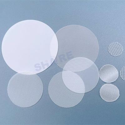 China Polyester Mesh Filter 200um Circle Shape In Diameter 47 55 70 90 110 125 150 200 Mm for sale