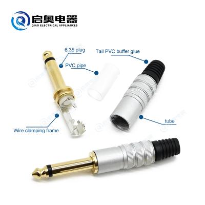 China 1/4 (6.35 mm) connector mono audio microphone jack JY21-1044 for sale