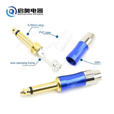 China audio & Visual Professional Audio Connector 1/4 (6.35mm) Mono Jack Plug for sale