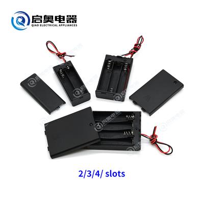 China PP AAA battery holder with switch, battery box with lead for sale