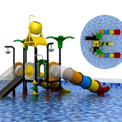 China LLDPE& HD Galvanized 2020 New Large Steel Water Park Kids Water Playground Outdoor Playground Pool Slide for sale