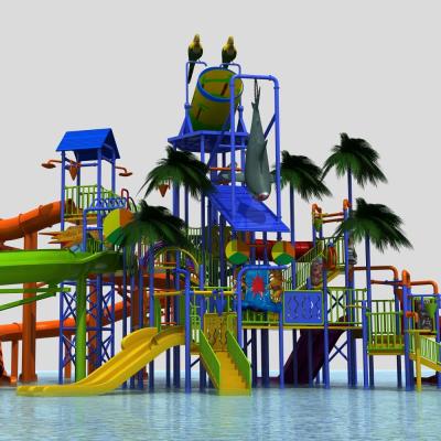 China LLDPE& HD Galvanized Steel Water Play Park Water Spray Park Outdoor Water Playground for sale