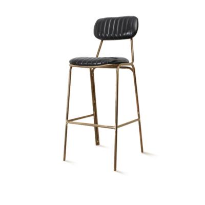 China FRG Series Leather Back Wrought Iron Bar Height Modern Single Chairs for sale