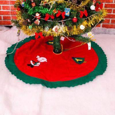 China Custom Christmas Tree Decor Nonwoven Fabric Tree Skirt Decorative Christmas Tree Ornaments From Europe for sale