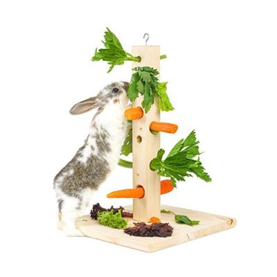 China Rabbit Feeder Frame Rabbit Wooden Frame Pet Viable Small Molar Training Supplies for sale