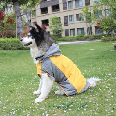 China Sustainable Large Dog Outside Jacket Washable Breathable Reflective Pet Clothes Raincoat for sale