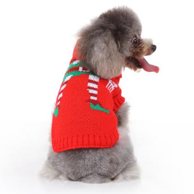 China Viable Supplies Sweater Joker Pet Clothes Designer Fashion Pet Clothes Red Temporary Costume Pajamas for sale