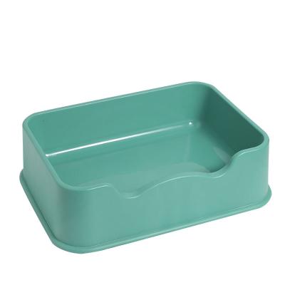 China Fully Open Plastic Pet Bin Pet Training Cat Litter Box Cat Toilet Stabilized Feeds Stored for sale