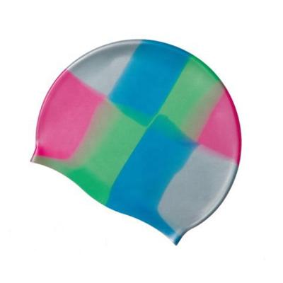 China Customized Funny Swimming Hat Swimming Cap Muti-color Flower Silicone Waterproof Swimming Cap for sale