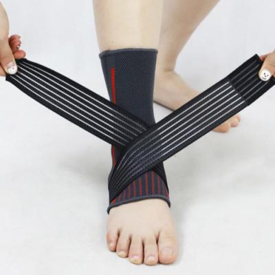 China Breathable Sports Ankle Sleeve Compression Support Adjustable Elastic Basketball Ankle Brace for sale