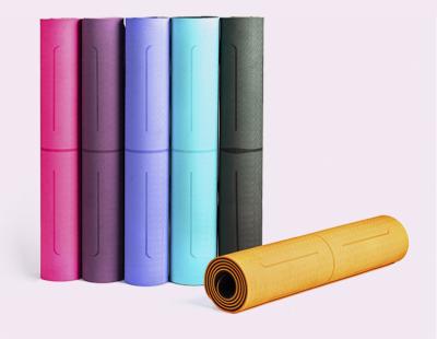 China Home Use 6MM Band Pilates Eco Non Slip Yoga Mat Exercise Equipment Tpe Yoga Mat for sale