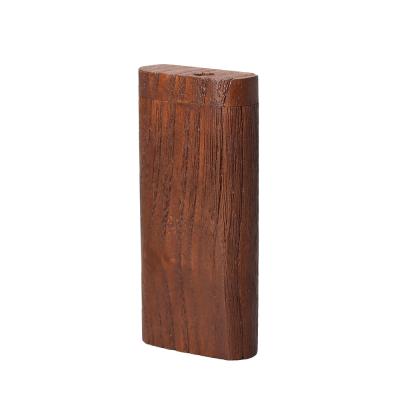 China High Standard Walnut Color Wooden Surface One Hitter Waterproof Wooden Dugout For Smoking for sale