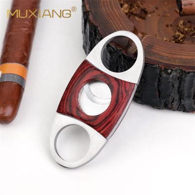 China Diameter Red Wooden Guillotine Cigar Cutter Accessories New Arrival Cigar Smoking Smoking Accessories for sale