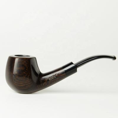 China Wooden muxiang - direct custom made wengue material large package grain factory logo shiny smoking pipes for sale