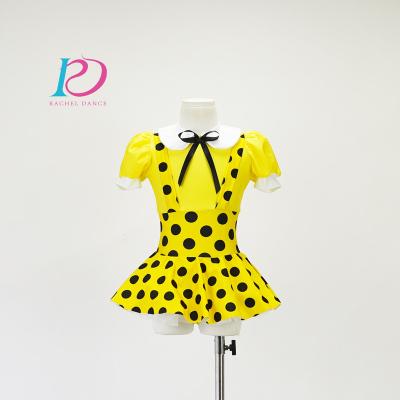 China Dress up cute girls tie up dance costume student polka dots performance dance costume dancewear for sale