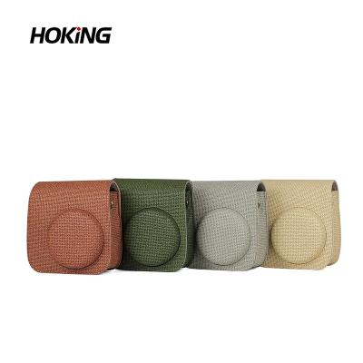 China 2019 Durable Instax Fujifilm Mini 9 Woven Film Camera Leather Case for sale