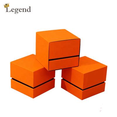 China Wholesale Recyclable High Quality Fancy Morocco Paper Material Gift Paper Cardboard Packaging Luxury Elegant Watch Box for sale