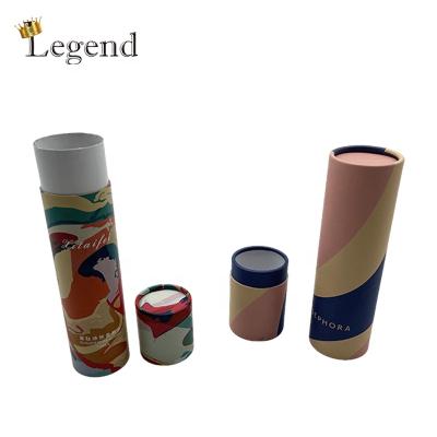 China Manufacturer Custom Printing Paper Glass Tube Packaging Rose Cosmetic Cylinder Box Recyclable for sale