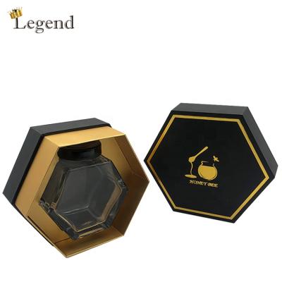 China Manufacturer Hexagon Special Box Packaging Box 220ml 230ml 380ml Recyclable Bottle Honey For Jar for sale