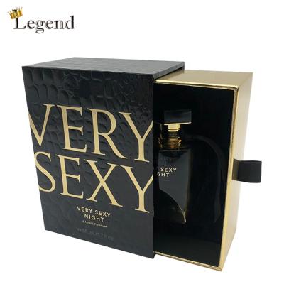 China Recyclable Chinese Factory Custom Logo OEM Perfume Packaging Drawer Box Luxury Perfume Box With Bottle for sale