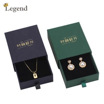 China Recyclable Size and Custom Design Printing Earring Ring Pendant Necklace Gift Drawer Packaging Luxury Boxes for Jewelry for sale