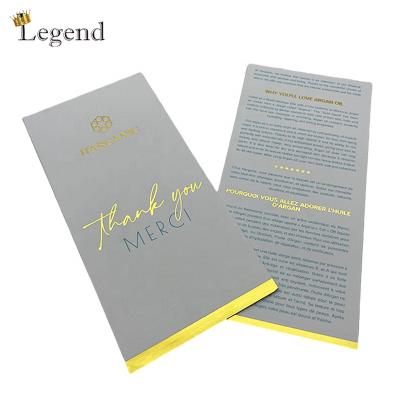 China Recyclable Plain Luxury Gold Foil Soft Touch Lamination Gift Paper Printing Custom Thank You Business Card for sale