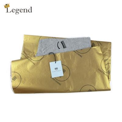 China Custom Printing Custom Logo Printed Clothes Flowers Tissue Paper Gift Shipping Packaging Wrapping Gold Tissue Paper for sale