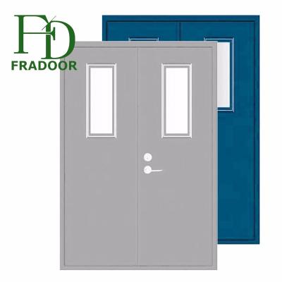 China Modern Professional Manufacturer Commercial Double Leaf Steel Exterior Doors for sale