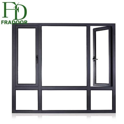 China Magnetic Aluminum Alloy Modern High Level Profile Aluminum Screen Windows With Mosquito Net for sale