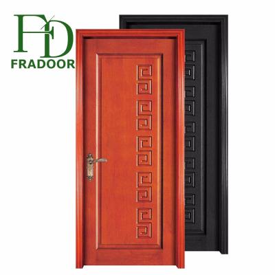 China 2018 New Style Sound Insulation Simple Arabic Door Design Wooden Door for sale