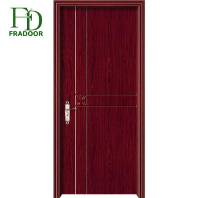 China New Model Swing Apartment Sample Design PVC Wooden Door for sale