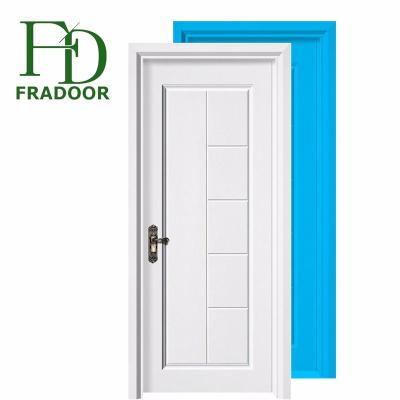 China High Quality Plastic Sound Proof Plywood Bedroom Swing Low Price Interior Standing Molded PVC Door for sale