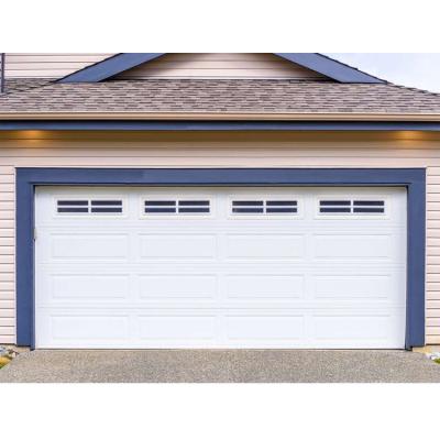 China Anti-pinch Gavanized steel automatic flat garage door price lowes for sale