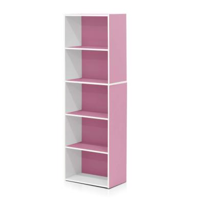 China Morden Manufacturer Shelf Wholesale Wooden Cube, Pink, 5 Layers, Can Be Customized, for sale