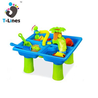 China Eco-friendly Hot Selling Outdoor Amazon Beach Table Toys Children Summer Play Water and Sand Table Toy Set for sale