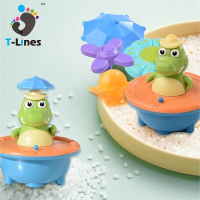 China Toy Electric Baby Bath Toys Spray Water Fountain Animal Crocodile Bathing Sprinkler Shower Game with Light for Kids for sale