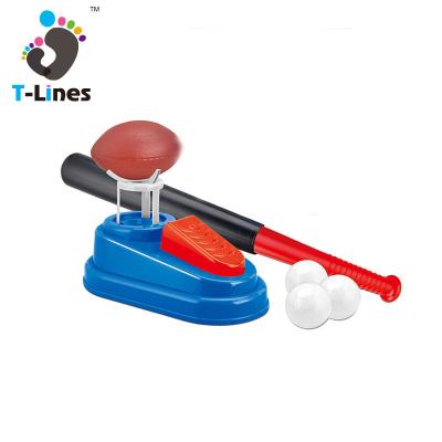 China Funny Kids Toy Kids Outdoor Game 2 in 1 Rugby and Baseball Toy Set for Kids for sale