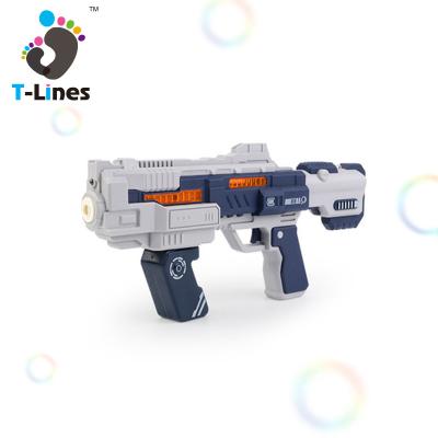 China Kids Summer Bubble Toys New 2021 Hot Outdoor Electric Cool Toy Guns Of Noise And Space Assault Bubble Light Gun Toys For Kids for sale